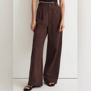 Madewell Harlow Trouser - Dark Brown, Size 8